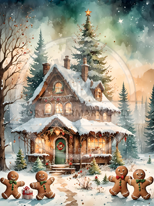 DIGITAL IMAGE: Gingerbread House Instant Download