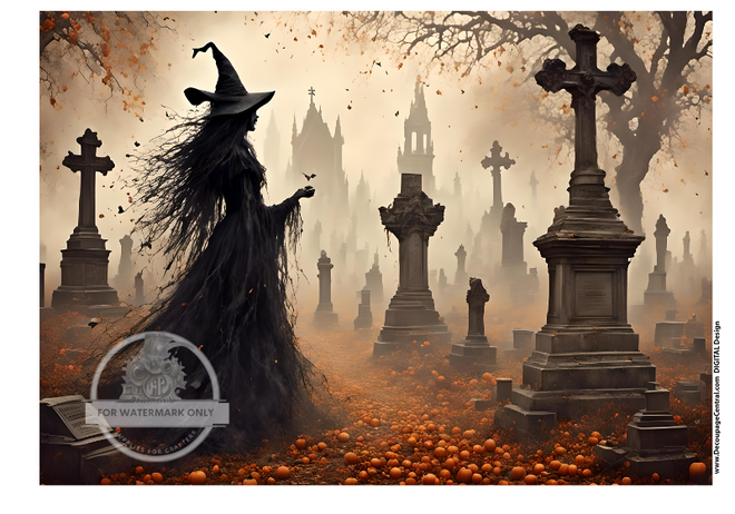 DIGITAL IMAGE: Halloween Witchy Instant Download
