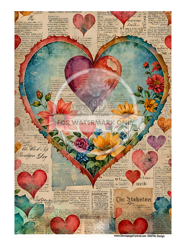DIGITAL IMAGE: Hearts Now Instant Download