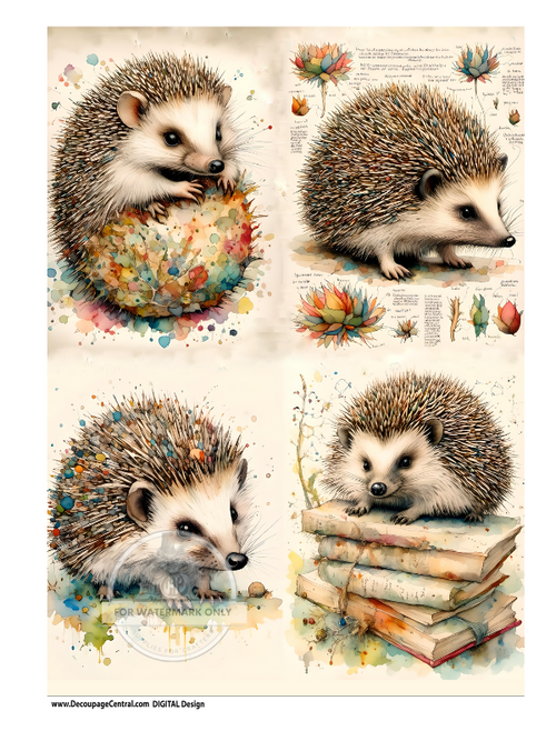 DIGITAL IMAGE: Hedgehog Instant Download