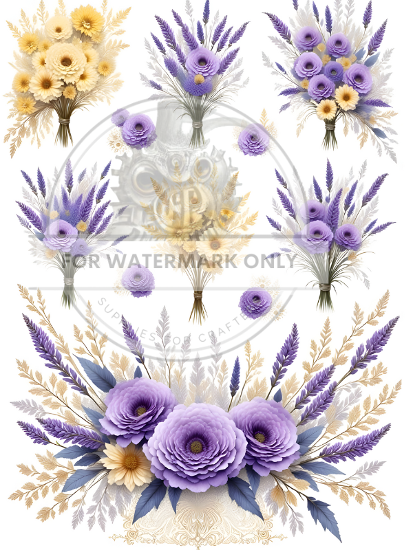 DIGITAL IMAGE: Lavendar  Bouquet