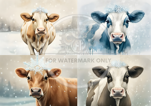 DIGITAL IMAGE: Winter Cow Queen