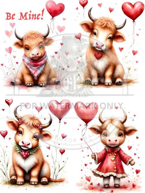 DIGITAL IMAGE: Valentine Cows!