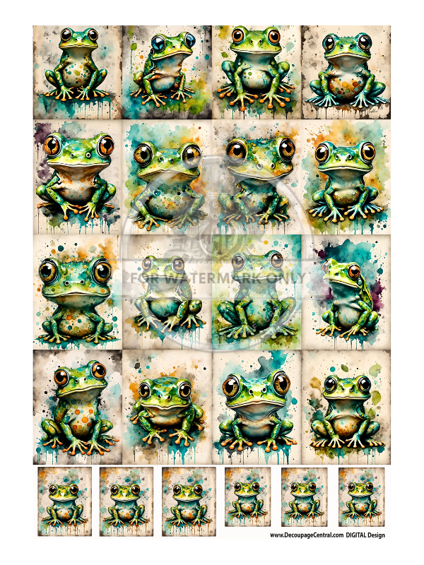 DIGITAL IMAGE: Frogs Multi Instant Download