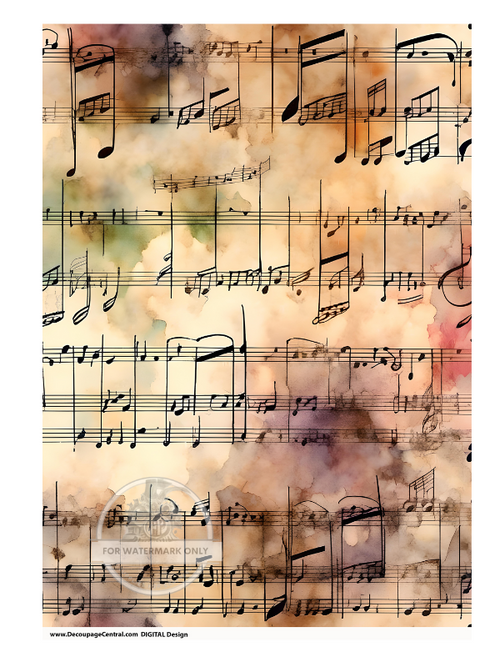 DIGITAL IMAGE: Music Background  Instant Download