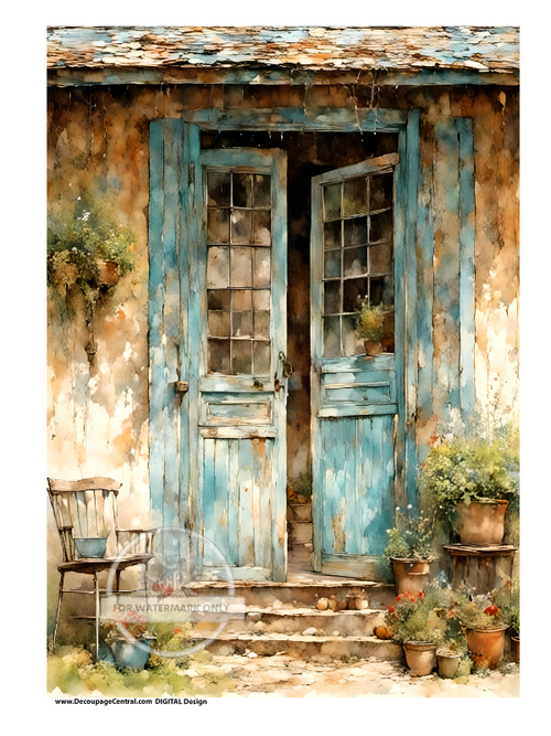 DIGITAL IMAGE: Old Front Door Instant Download