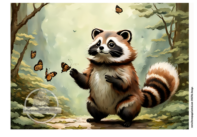DIGITAL IMAGE: Raccoon Instant Download