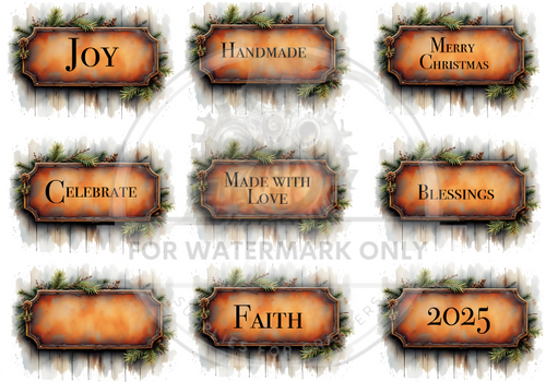 DIGITAL IMAGE: Rusty Tags Instant Download