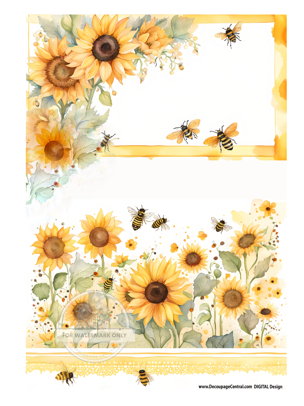 DIGITAL IMAGE: Sunflower Instant Download