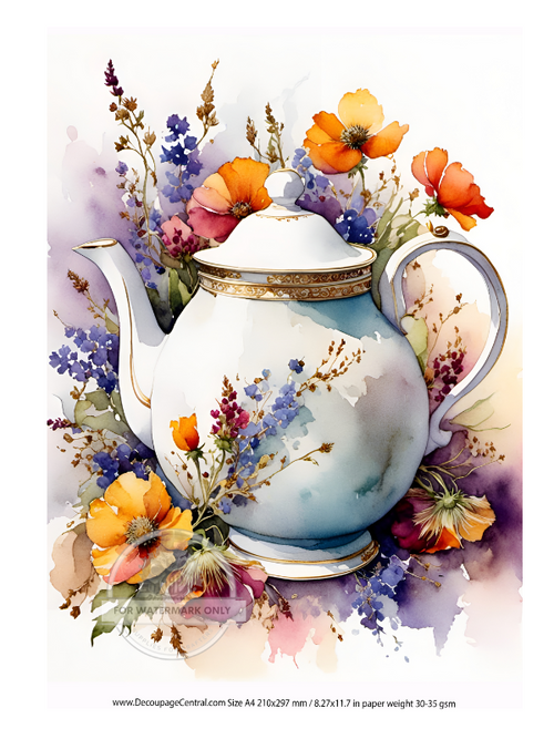 DIGITAL IMAGE: Teapot Instant Download