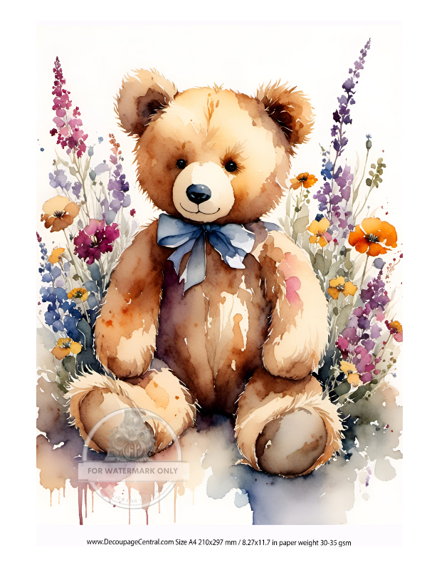 DIGITAL IMAGE: Teddy Bear Instant Download