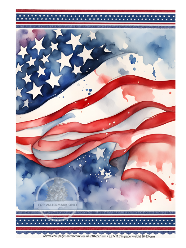 DIGITAL IMAGE: Watercolor Flag Instant Download