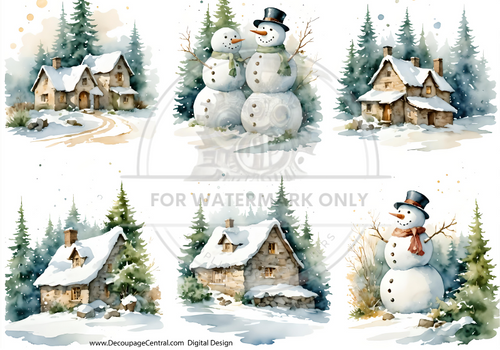 DIGITAL IMAGE: Winter Scenes Multi. Instant Download