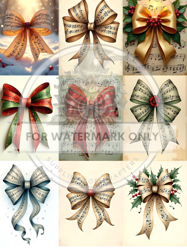 DIGITAL IMAGE: Christmas Bows