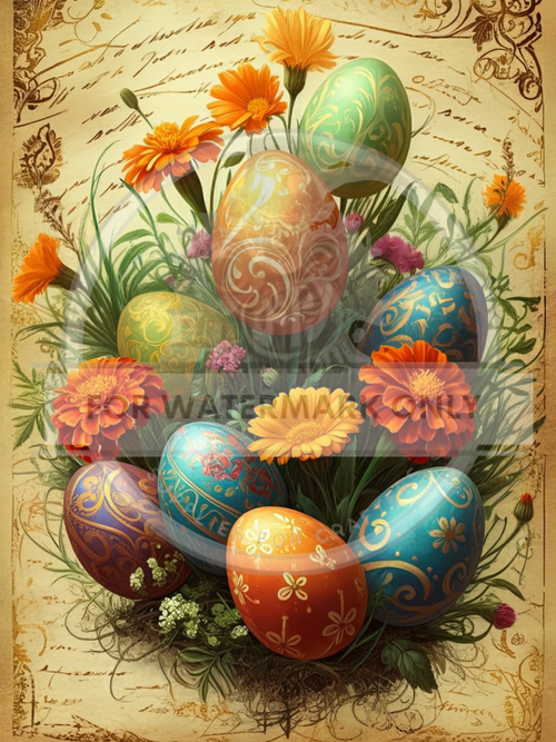 DIGITAL IMAGE: Golden Egg Bouquet