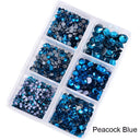 Crystal Rhinestones "PEACOCK"– Dimensional Finishing Accents (1200 pc Set)