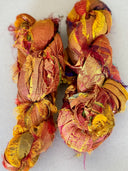 Sari Silk, PLAID YELLOW , 100grams, 50 yards for bows and other creative additions (Copy)