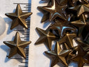 Antique Bronze  Star Accents – Dimensional Finishing Details, 1/2 inch, glue or hot fix, 16gr/100+ pcs.
