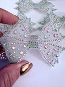 Mesh Sparkle Bow: Set of 4 ,  4" x 2.5"