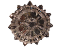 Starburst Rhinestone Medallion |AB on Silver | 4 Inch