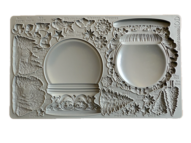 IOD Snow Globe Silicone Mold  Total Size 6" x 10"