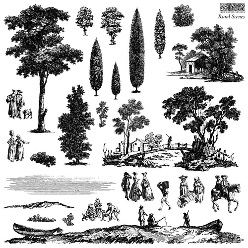 IOD Rural Scenes, 2 sheet Stamp Collection 12"x 12". Huge collection