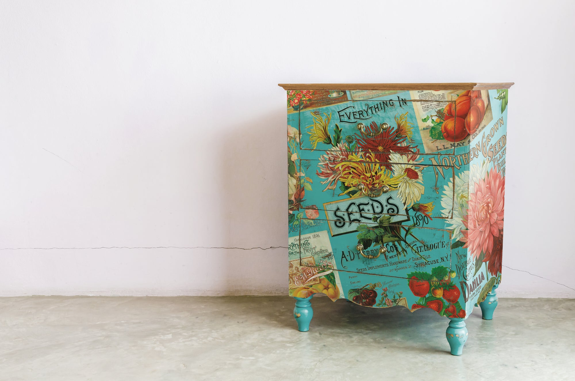 IOD SEED CATALOG, Rub on Transfer 12" x8" Pad. Decoupage Central