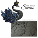 IOD Mould Swans, 6" x 10".