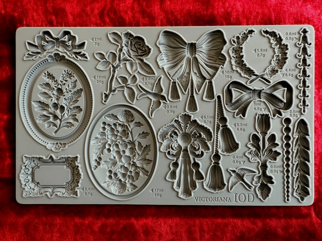 IOD Victoriana Silicone Mold Total Size 6" x 10"