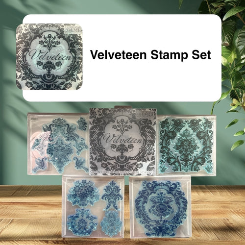 IOD Velveteen Stamp Collection 6"x 6" with cases MUST HAVE!