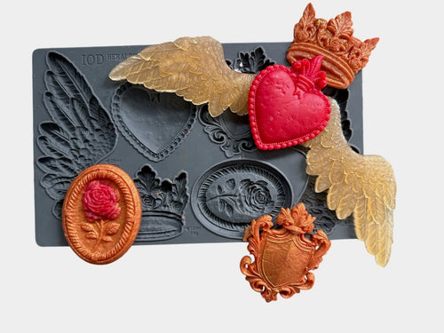 IOD Heraldry Silicone Mould, 6" x 10"