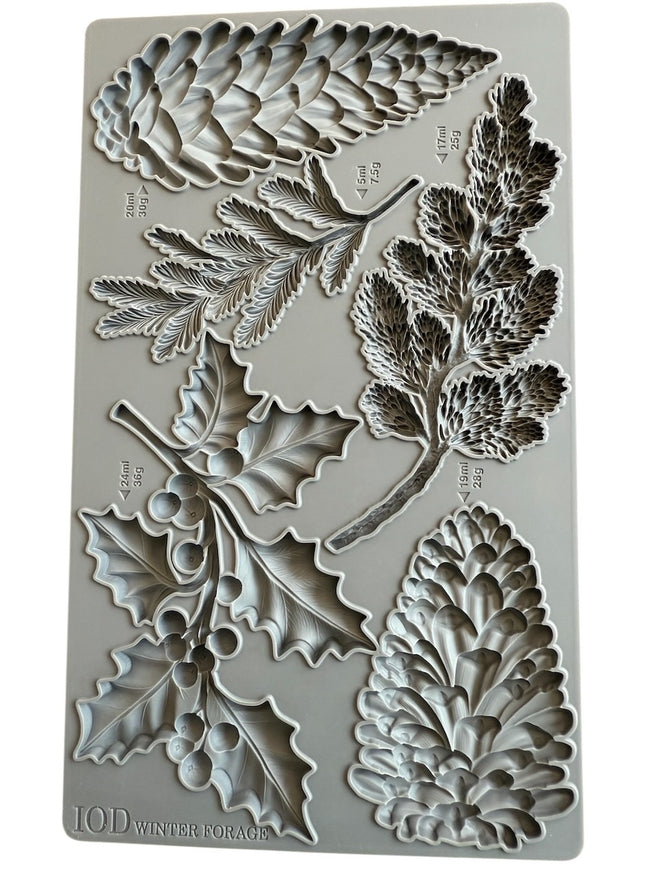 IOD Winter Forage Silicone Mold  Total Size 6" x 10"