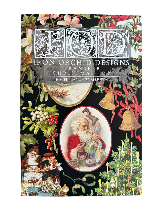 IOD Christmas Joy Transfer , Rub on Transfer 12" x 8" Pad.