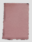 5 SHEETS DEEP DUSTY ROSE Handmade Cotton 5.75" x 8.25" Rag & Recycled paper with fluffy deckle edges