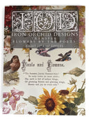 IOD Flowers by the Poets , Rub on Transfer 12" x16" Pad, 8 pages