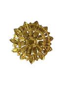 Starburst Rhinestone Medallion | light pink on gold| 4 Inch