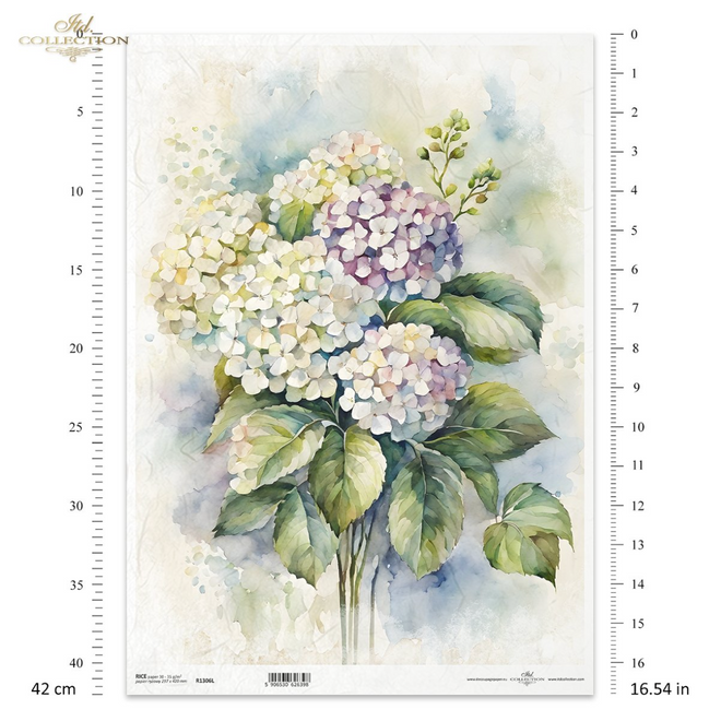 A3 ITD Hydrangea Bundle  Decoupage Paper R1306L