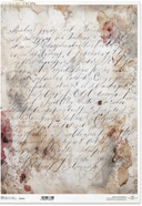 A3 ITD R1551L Old World Script Decoupage Paper