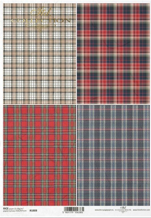 A4 Christmas Plaid Quads Background From ITD R1808