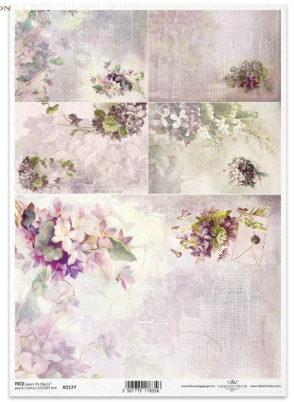 ITD Collection A4 Spring  Flower Multi Rice Paper  R2177