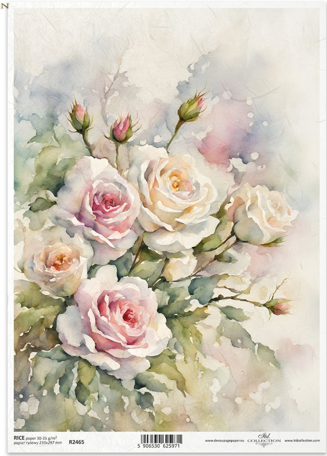 A4 Roses ITD Collection Decoupage Paper R2465