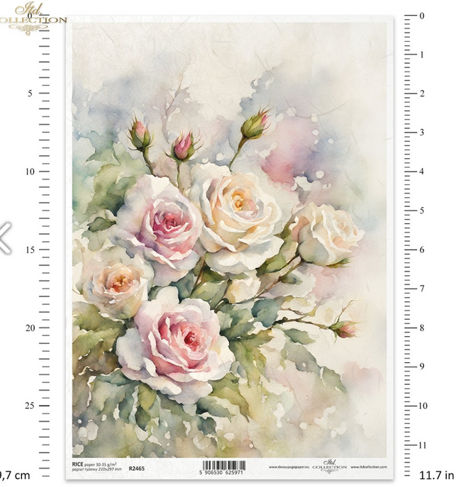 A4 Roses ITD Collection Decoupage Paper R2465