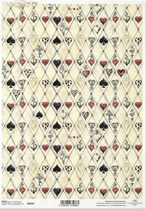 ITD  A4 Alice Spades Background Rice Paper  R2624