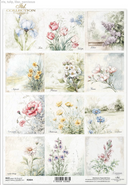 ITD A4 R2604 Cottage Herbarium Rice Paper