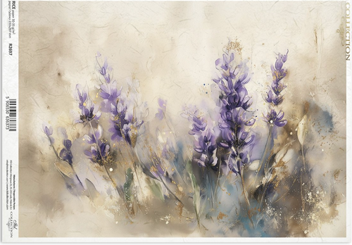 ITD  A4 Lavendar Drift Rice Paper  R2697