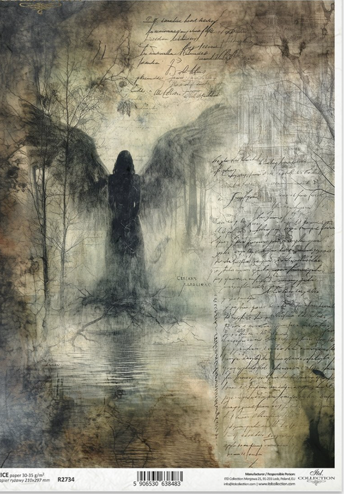 ITD A4 R2734 Ashes of Grace Rice Paper
