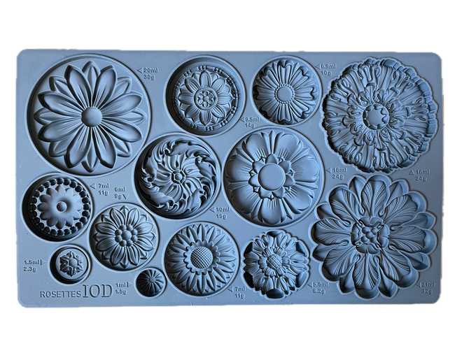 IOD  Rosettes Mould, 6" x 10"