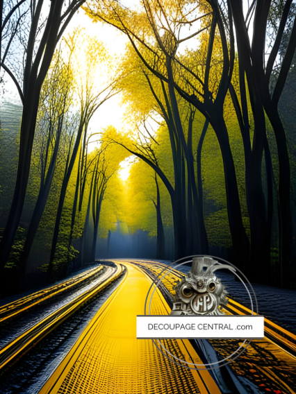 DIGITAL IMAGE: Yellow Road. Instant Download