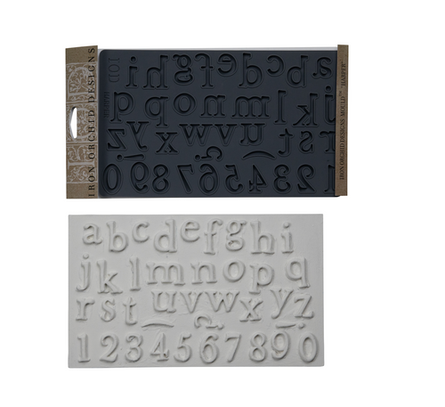 IOD Harper Alphabet, Silicone Mold 6" x 10"