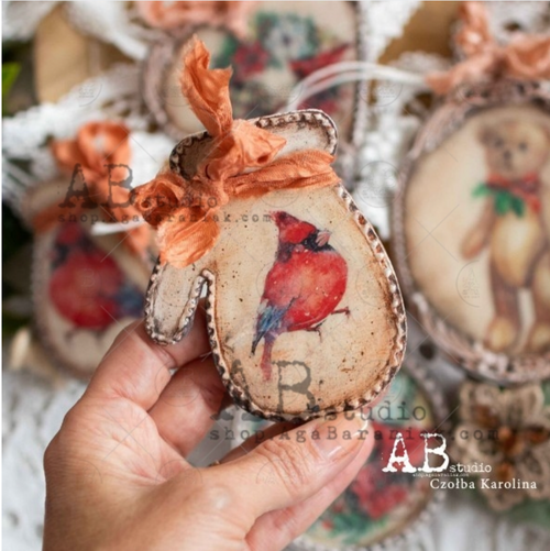 A4 Beautiful Christmas Rice Paper, AB Studios 0222